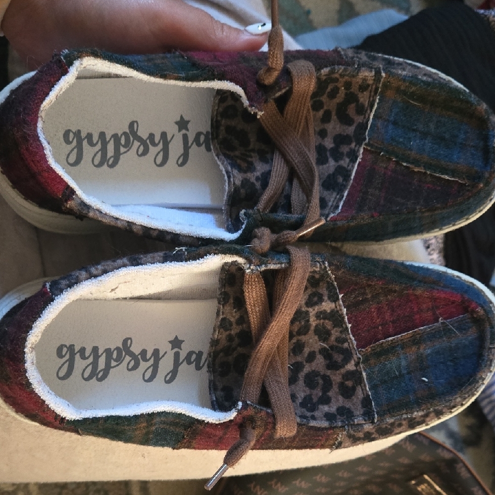 Gypsy Jazz Red and Brown Sneakers Comfortable Casual Footwear